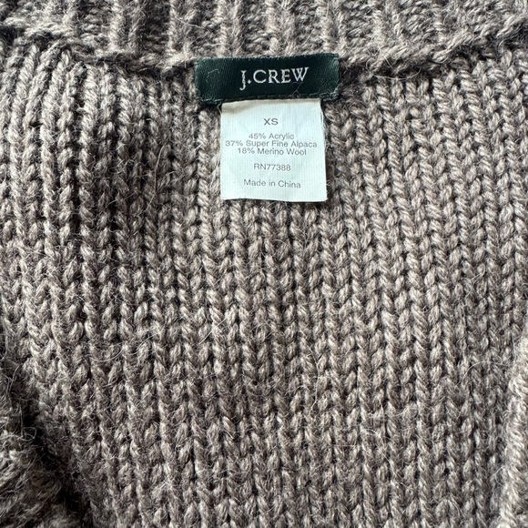 J. Crew Alpaca Blend V-Neck Short Sleeve Knit Tunic Sweater - Picture 4 of 6